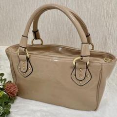 SAVOY(サボイ)ハンドバッグ バッグ・鞄ベージュ パテントレザー