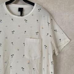 【匿名配送　即日配送】ホワイト パームツリー プリント Tシャツ