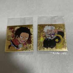 ワンピースウエハース12 ゴールドパラレル　ルフィ　ロジャー裏ホグバックリューマ