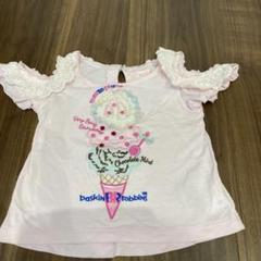 【mezzo piano】メゾピアノ　サーティーワン　コラボ　肩出し　Tシャツ①