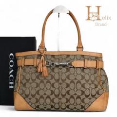 希少 美品 コーチ ボストンバッグ ハンドバッグ レザー タッセル バイカラー COACH - 希少 コーチ タッセル バイカラー ミニボストン