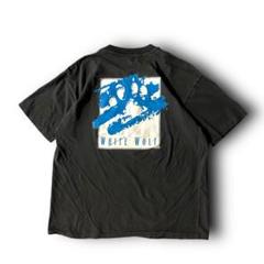 USA製90年代Hanes White Wolf 企業Tシャツ黒シングルステッチ