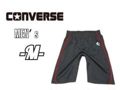 メンズM◇CONVERSE◇ショートジャージパンツ 黒赤