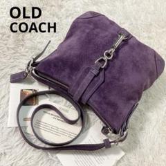 未使用保管品 vintage coach old Suede purple