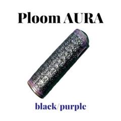 プルームオーラ　レザースリーブ　ジオメトリックデザイン　black/purple