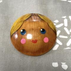 コケシーシカ　こけし　鎌倉　ブローチ