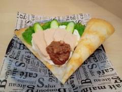 一点物【食品サンプル】照り焼きチキン　クレープ　 実物大サイズ 新品未使用