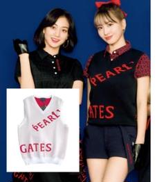 229 パーリーゲイツ ベスト TWICE ゴルフウェア レディース 白 0 S 229 パーリーゲイツ ベスト TWICE ゴルフウェア レディース 白 0
