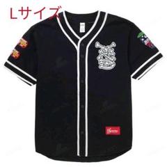 新品 Supreme Patches Denim Baseball Jersey