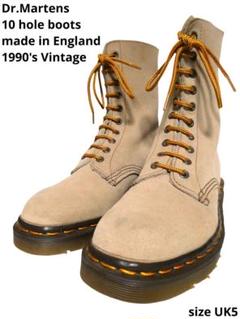 【美品】ドクターマーチン　UK5 ベージュ色 中古】dr.martens(ドクターマーチン)レディース3ホール【UK5