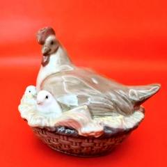 リヤドロナオLLADRONAO【美品】ニワトリの親子