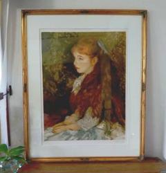 【特大】絵画　オーギュスト・ルノワール「可愛いイレーヌ」複製画　サイン入 Amazon.co.jp: 絵画風 壁紙ポスター（はがせるシール式）【フル