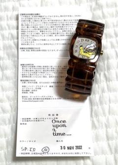 once upon a time ×スヌーピー  腕時計 スヌーピー ラウンドウォッチ ブラウン 腕時計 アクセサリー
