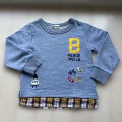新品　タグ付き　KP BOY 130  冬服　長袖　長ズボン　トレーナー KPBOY(ケーピーボーイ)レイヤード風フード付きトレーナー(110