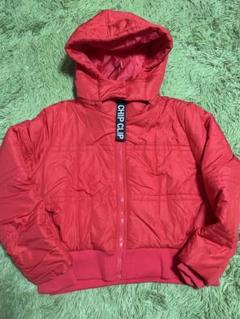 【未使用】kirsh フード付きレッドダウンジャケット KIRSH CHERRY REVERSIBLE SHORT DOWN JUMPER 24AW (KIRSH/ダウン