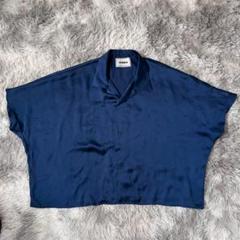 美品✨【ADAMASTE】紺色 半袖シャツ (M) ビッグシルエット ゆったり