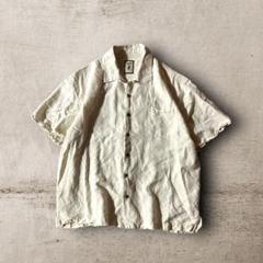 US古着JAMAICA JAXXアロハシャツ100%シルク半袖開襟アイボリーXL