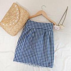 美品*スカート リバーシブル 花柄レース ストレートスカート ミニスカート 夏
