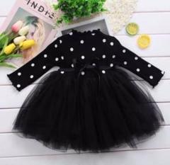 新品♡100cm♡ドッリボン×チュールドレス♡ 黒