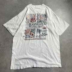 90s USA製 企業 花 アート art vintage T-shirt
