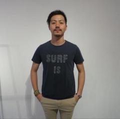 新品　レミレリーフ　REMI RELIEF SURF IS プリント 紺Tシャツ
