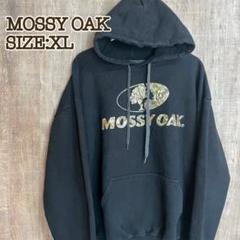 MOSSY OAK プルオーバーパーカー 黒 ブラック XL ビッグロゴ