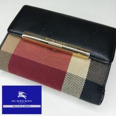 ✨美品✨バーバリーブルーレーベル　 長財布　ホースロゴ　ノバチェック ☆極美品☆バーバリーブルーレーベル ノバチェック 長財布