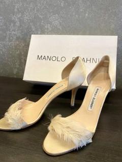 MANOLO BLAHNIK マノロブラニク　フェザーデザイン パンプス 37½