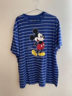 ディズニー ミッキーマウス ボーダープリントTシャツ 2XL