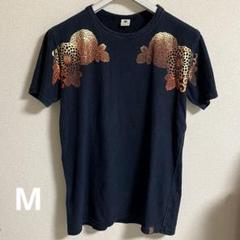 備中倉敷工房 eternal 倉 インディゴ染め 和柄 Tシャツ M