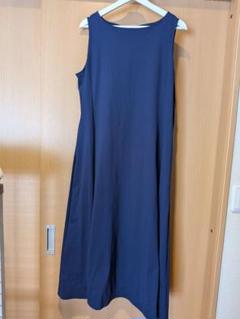 【美品】UNIQLO AIRism　ノースリーブワンピース XXL ネイビー