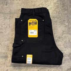 USA製 カーハート ブラック B136 W36L32 ダブルニー 人気商品】 ブラック カーハート USA製 - carhartt B136