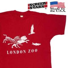 80s Deadstock アニマルTシャツ "LONDON ZOO” L 動物