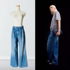 10万 ARMARIUM ハイウエスト タック デニム パンツ ジーンズ 38