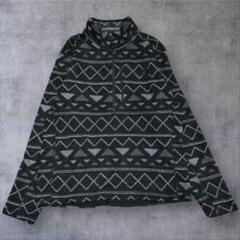 C171/ザ ノースフェイス THE NORTH FACE フリース 総柄 黒