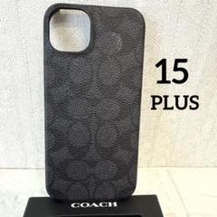 新品COACH⭐️iPhone 15 PLUS スマホケース　黒シグネチャー