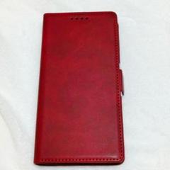 Galaxy S23 Ultra 5G ケース 手帳型 レッド スマホスタンド