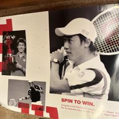 男子テニス　錦織圭　サイン入りポスター 錦織圭選手 直筆サイン入り記念フォトパネル ACE AUTHENTIC社-1