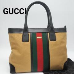 極美品✨ グッチ ミニトートバッグ GG シェリーライン ブラック 極美品✨ グッチ ミニトートバッグ GG シェリーライン ブラック