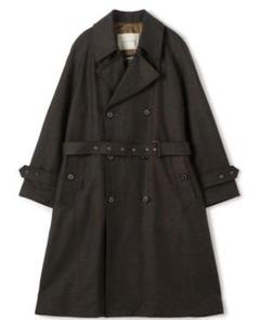 【極美品】マッキントッシュ メルトンウール トレンチコート 黒 36 S 英国製 GABARDINE 19】【LOGIE／ロージー】トレンチ