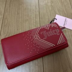 Juicy couture ジューシークチュール新品赤色スタッズロゴ長財布