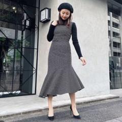 sheller シェリエカットアウトロングドレスワンピーススカート