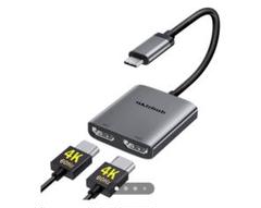 USB C デュアル HDMI 変換 アダプタ2-IN-1 TypeC