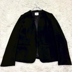 美品　インディヴィ　レザージップアップノーカラージャケット　ブラウン　サイズ４０ オンライン ストアファッション - 美品 インディヴィ レザー