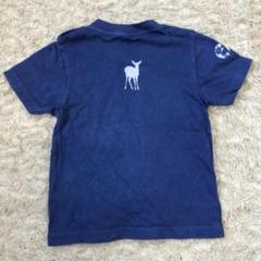 《 ベビー 》 90㎝ 半袖 Tシャツ 鹿 かわいい コットン100% ネイビー