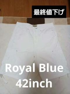 美品 00s Royal BLUE ホワイトハーフパンツ b系 bboy y2kのサムネイル
