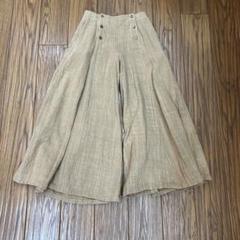 新到着 Chakra8様専用】うさとの服 ゴム ボタン ワイドパンツ ベージュ パンツ