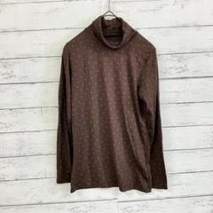 ユニクロ UNIQLO ヒートテック ハイネック 長袖 ドット 水玉 キッズ 茶