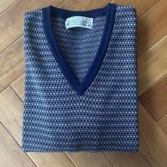 【80s】JOHN SMEDLEY Vネックニット L セーター ネイビー旧タグ JOHN SMEDLEY - ジョンスメドレー 旧タグ ダークグレー の通販