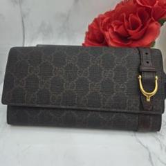 【希少】 GUCCI グッチ 長財布 財布 GG スプリーム ベルト 金具